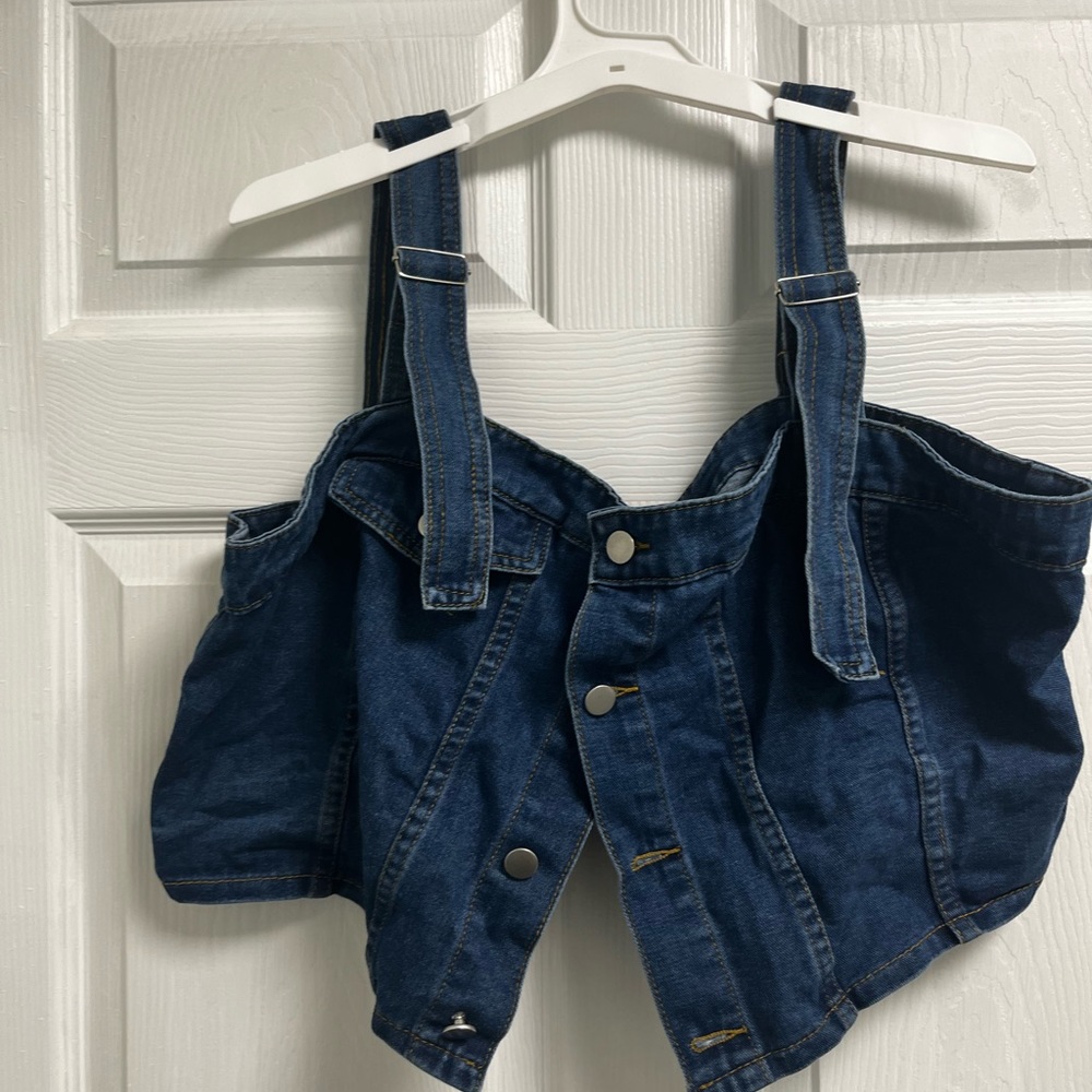 Denim crop top